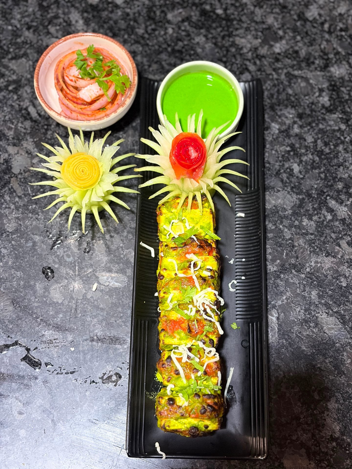 Paneer Mumtaj as plated in the Krushnaleela White House kitchen