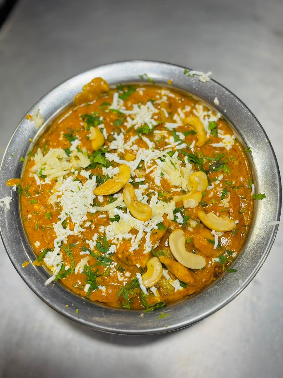 Kaju Masala as plated in the Krushnaleela White House kitchen
