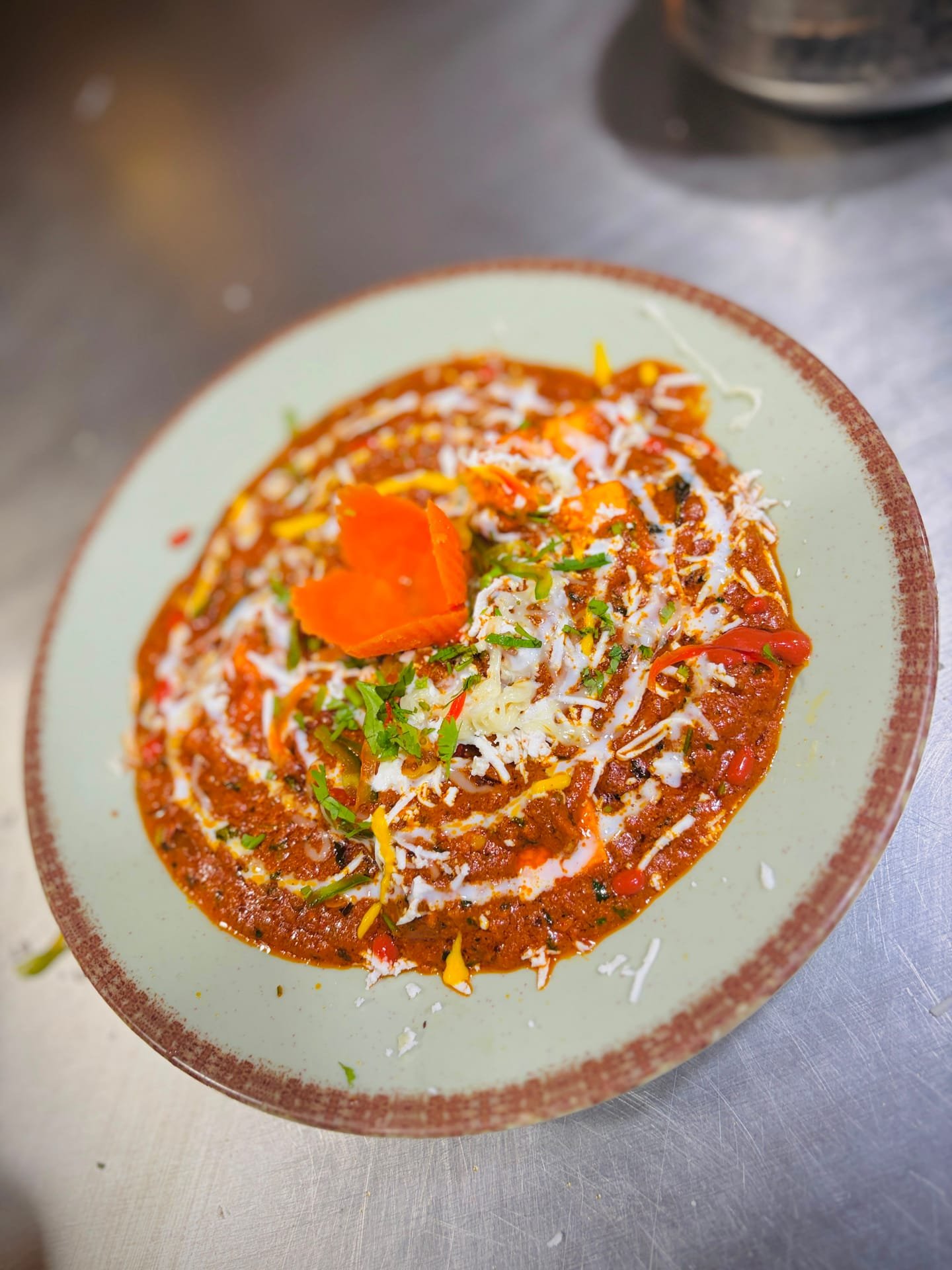 Veg Bhuna as plated in the Krushnaleela White House kitchen