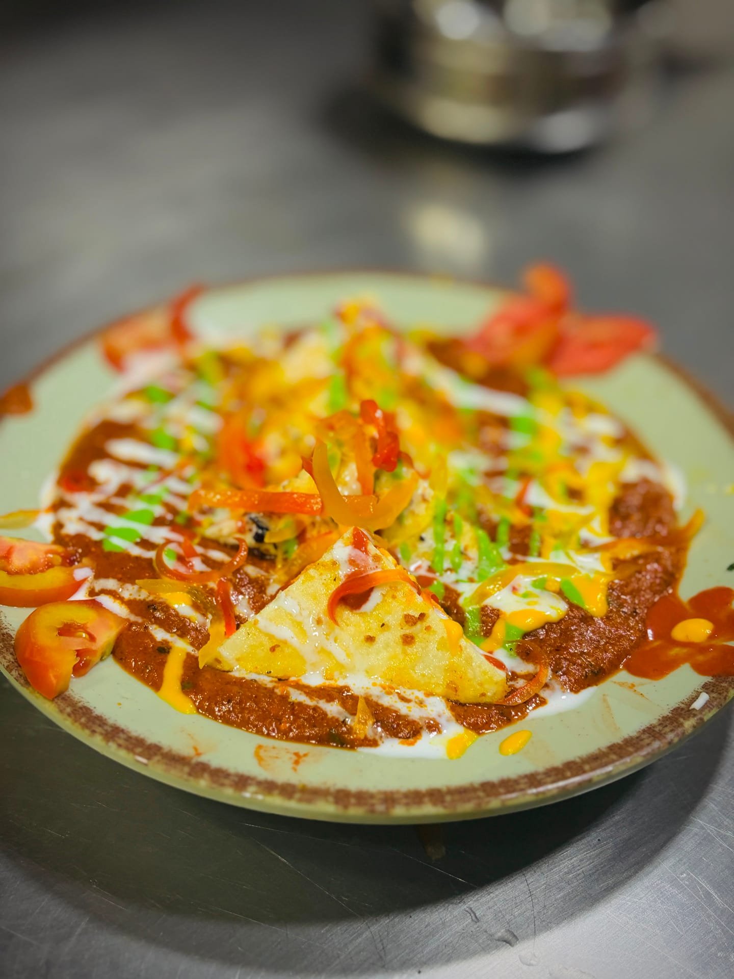 Paneer Bhurji Rangila as plated in the Krushnaleela White House kitchen