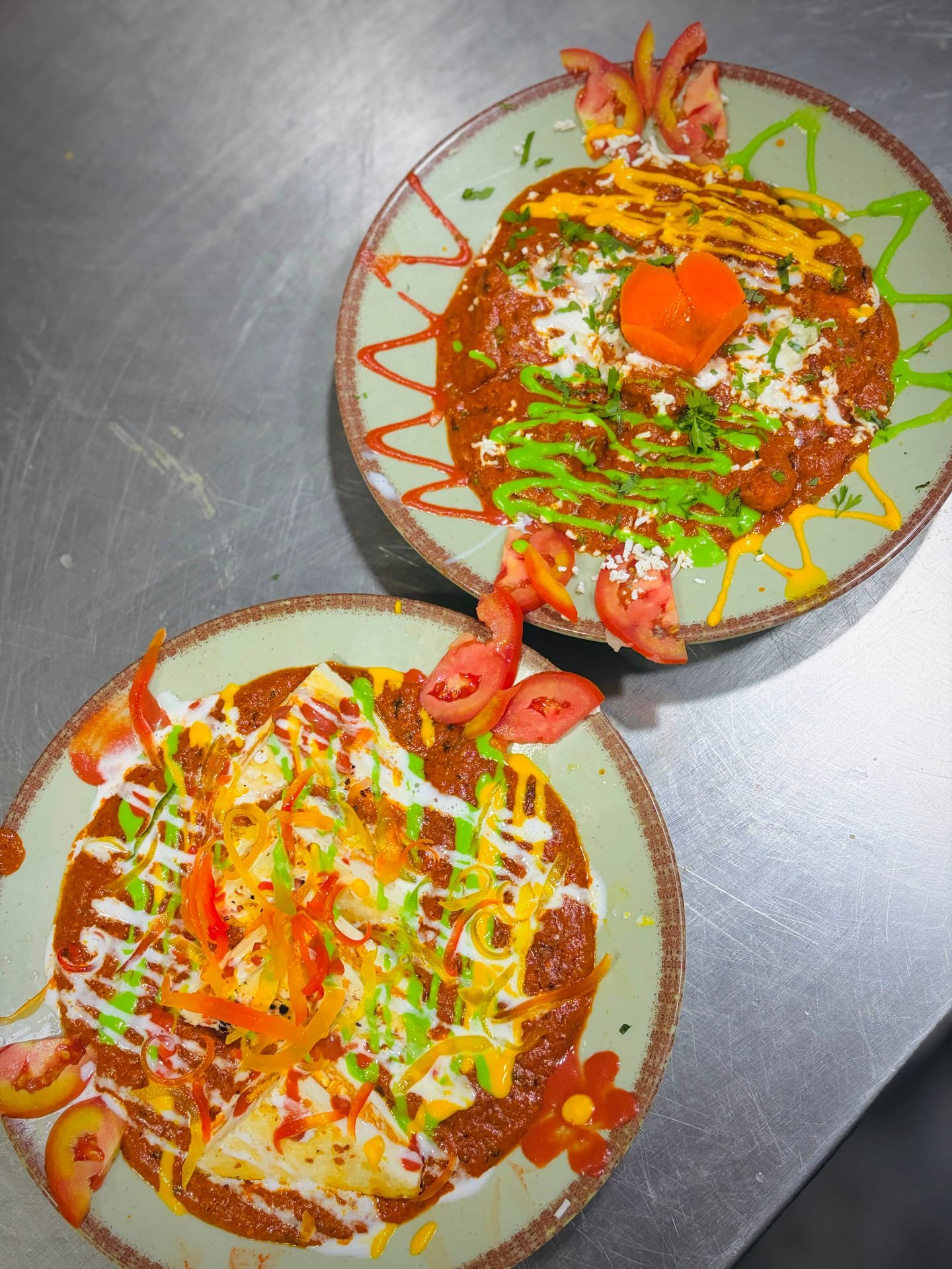 Paneer Mushroom Masala as plated in the Krushnaleela White House kitchen